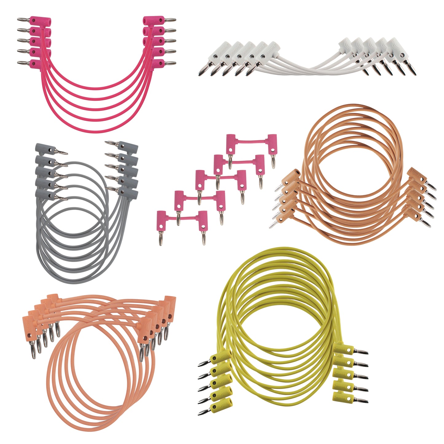 Banana Angle Patch Cables - 35 Pack (Long)