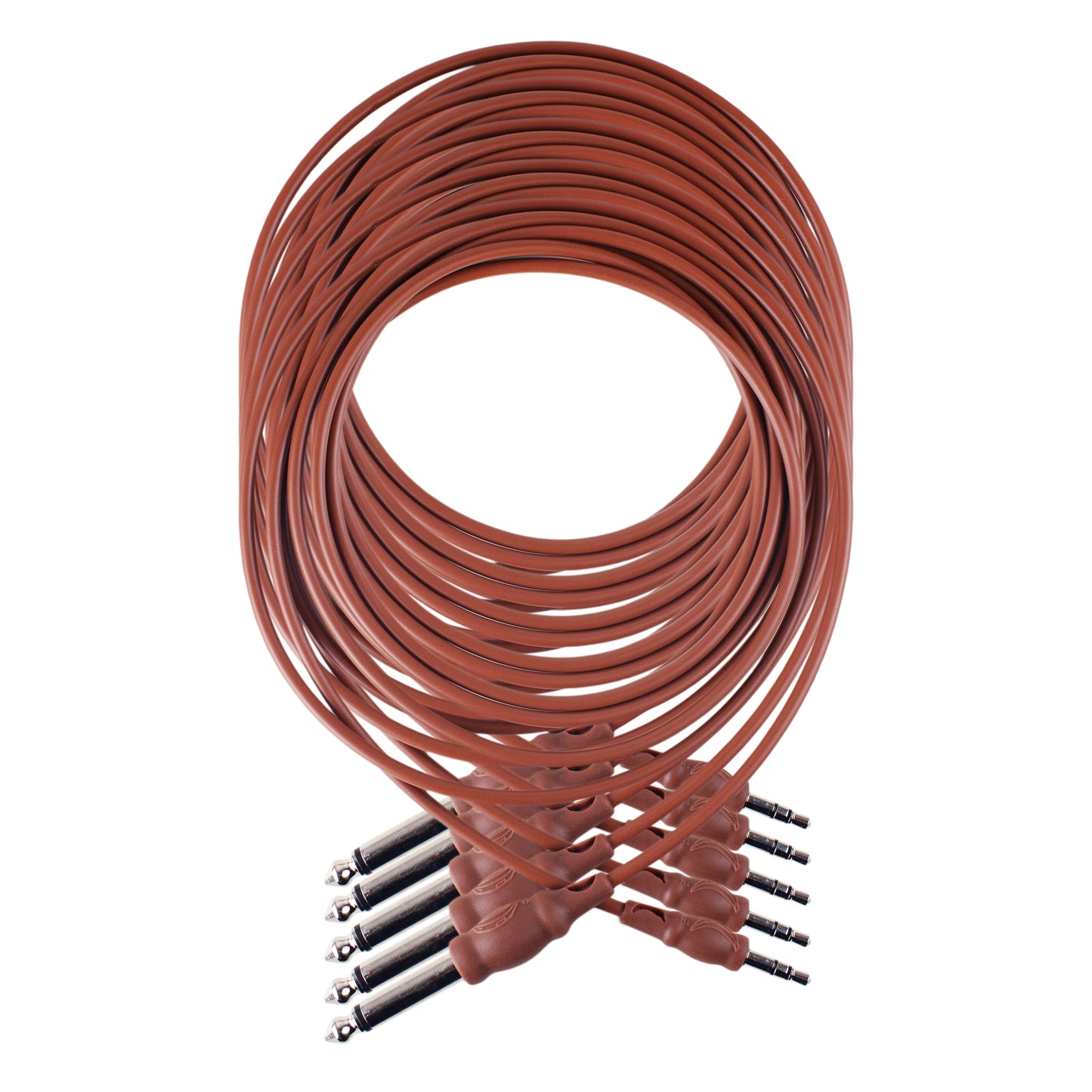 Stereo 3.5mm to Mono 6.35mm Mixer Cable Chocolate (200cm)