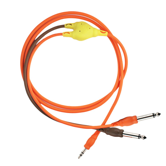 3.5mm stereo to 2x 6.3mm Mono Y Adapter Cable