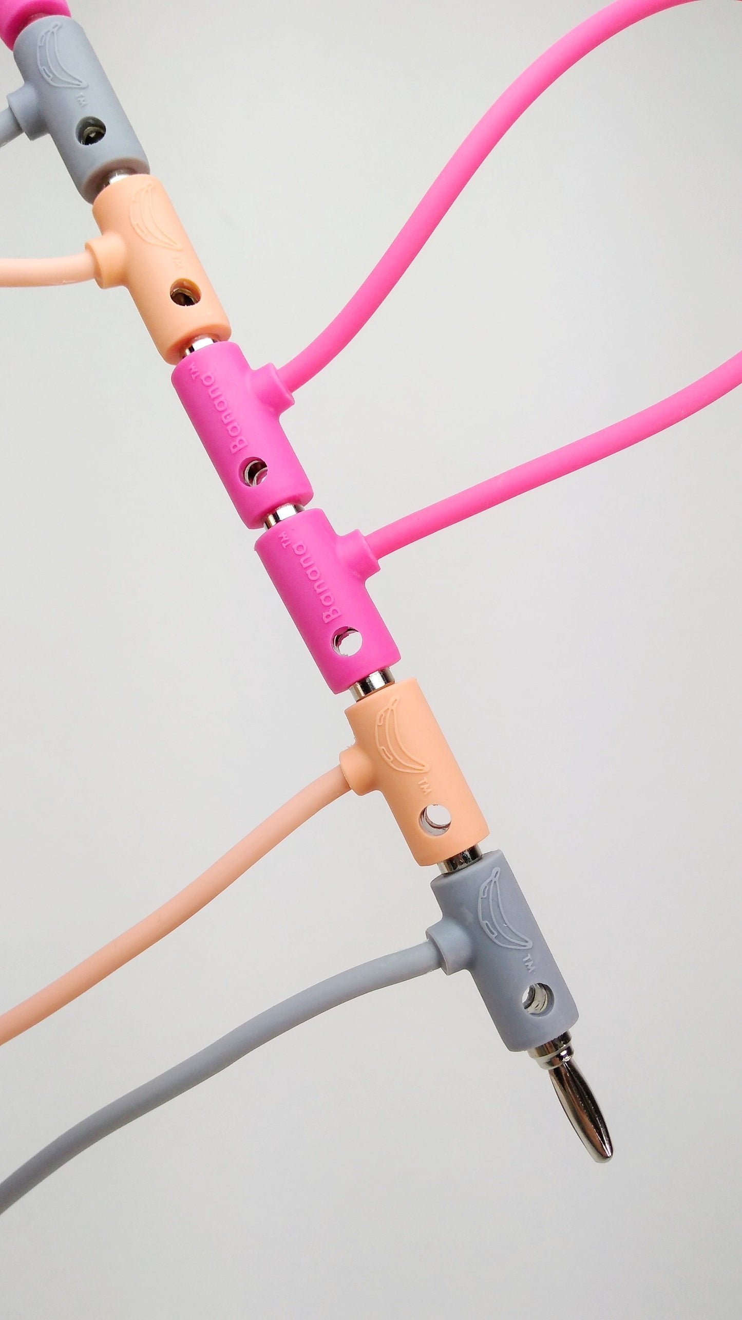 Banana Patch Cables 35 cm Peach