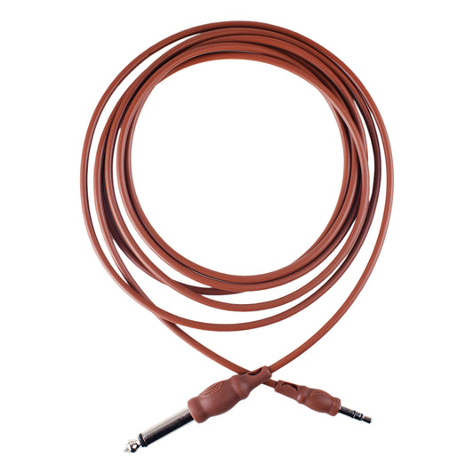 Stereo 3.5mm to Mono 6.35mm Mixer Cable Chocolate (200cm)